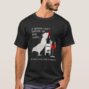 Parbrella Cockatoo Parrot Vin Loving Drinking T Shirt