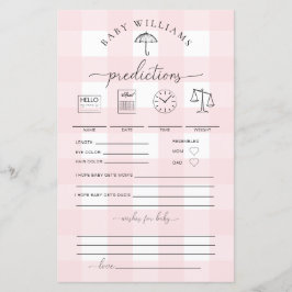 Parbrella Rosa Gingham Baby Predictions Game