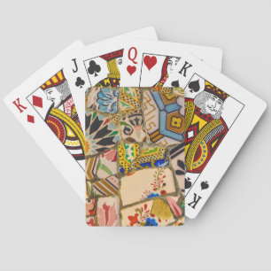 Parc Guell Ceramic Tile i Barcelona Spanien Casinokort
