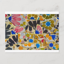 Parc Guell Ceramic Tiles i Barcelona Spanien Vykort