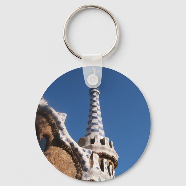 Parc Guell hus i pepparkakor Nyckelring (Framsida)