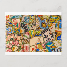 Parc Guell Tiles i Barcelona Spanien Vykort