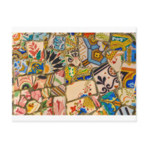 Parc Guell Tiles i Barcelona Spanien