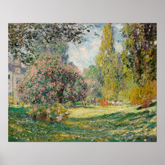 Parc Monceau (1876) av Claude Monet Poster (Framsidan)