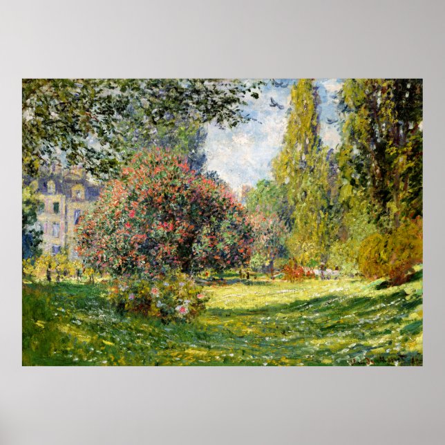 Parc Monceau av Claude Monet Poster (Framsidan)