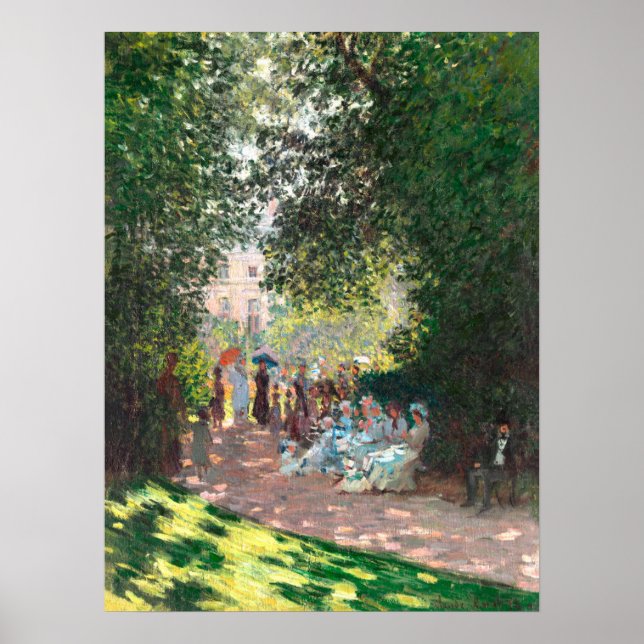 Parc Monseau av Claude Monet Poster (Framsidan)