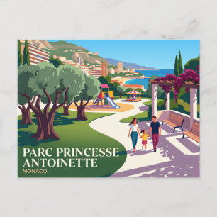 Parc Princesse Antoinette, Moneghetti Monaco Vykort