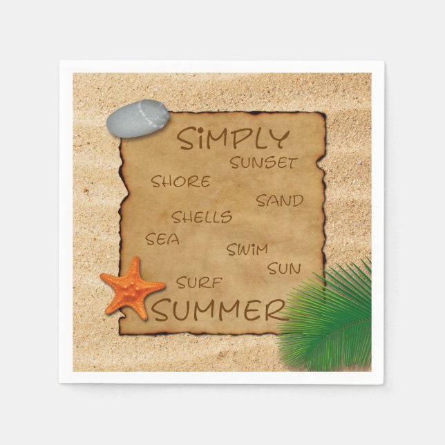 Parchering på markbakgrund - Pappersservett (Framsidan)