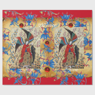 PARCHMENT ARCHANGEL RAPHAEL OCH FISH CHRISTMAS PAR PRESENTPAPPER