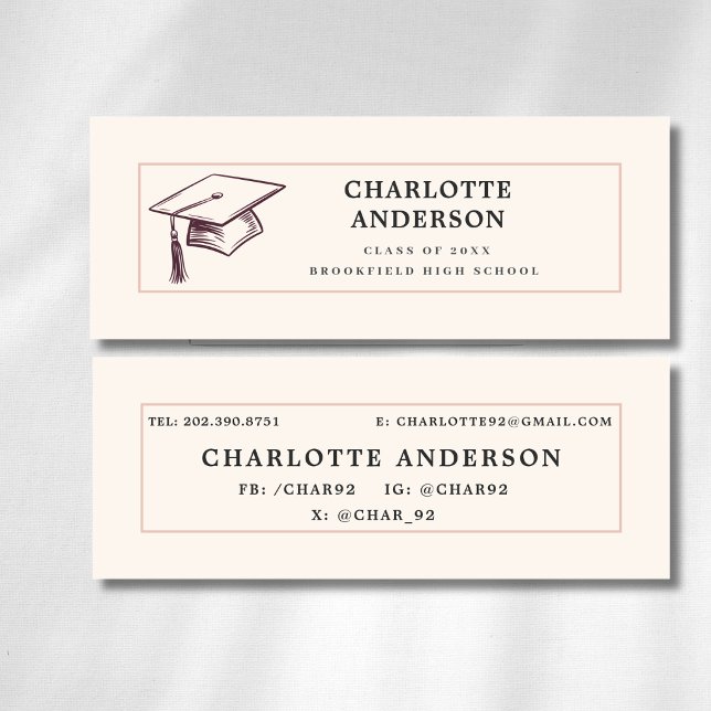 Parchment Grad Name Contact Card (Skapare uppladdad)