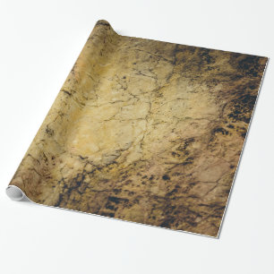 Parchment Guld och Brown Marble Presentpapper