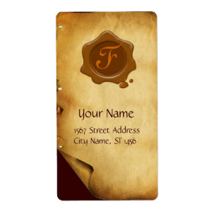 PARCHMENT OCH BROWN VAX SEAL MONOGRAM FRAKTSEDEL