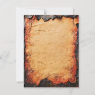 Parchment Papper med Singel Kant Vykort
