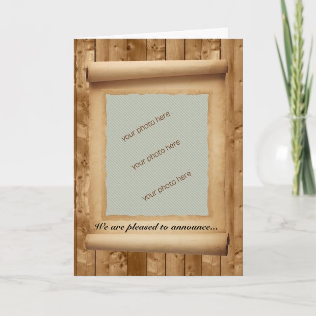 Parchment Rulla Ram för fotomeddelande Meddelande (Framsida)