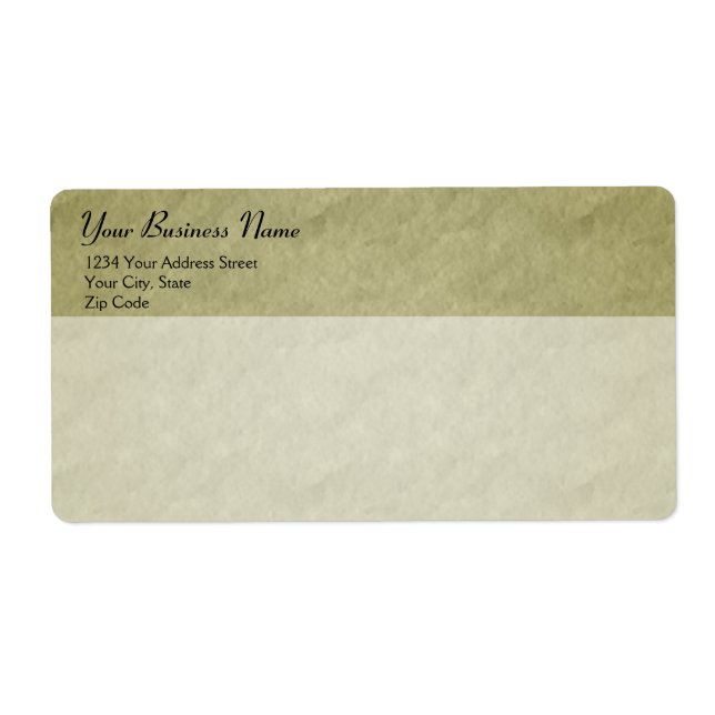 Parchment Stil Business Shipping Label Fraktsedel (Framsidan)