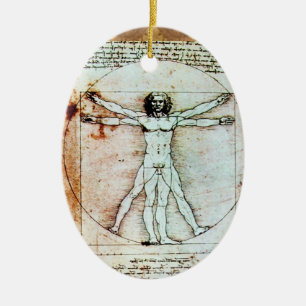 Parchmenten för VITRUVIAN-MANantikvitet Julgransprydnad Keramik