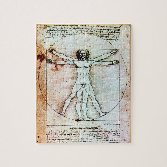 Parchmenten för VITRUVIAN-MANantikvitet Pussel (Vertikal)