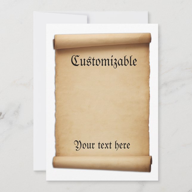 Parchmentkungörelserulla Inbjudningar (Framsida)