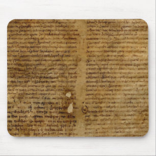Parchmenttext med antik handstil, gammalt papper musmatta