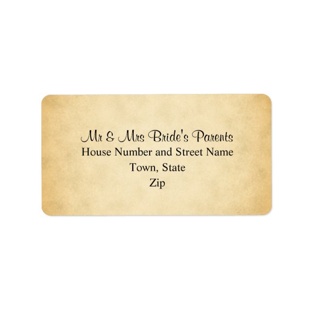 Parchting Mönster Design Bröllop Adressetikett (Framsidan)