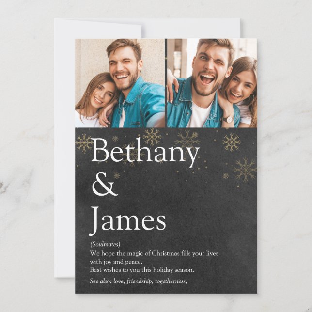 Pardefinition 2 Foto Kritskrift Jul Julkort (Framsida)