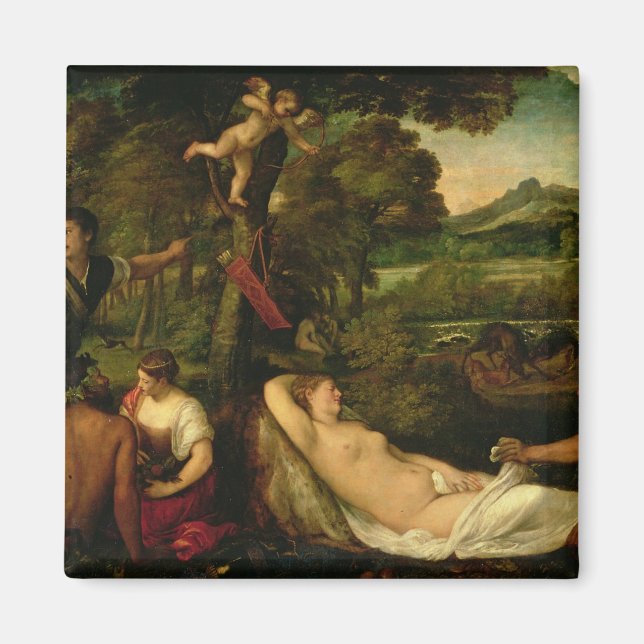 Pardo Venus eller Jupiter och Antiope Magnet (Framsidan)