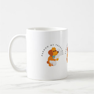 Pardon My Frenchie Rolig hund Kaffemugg