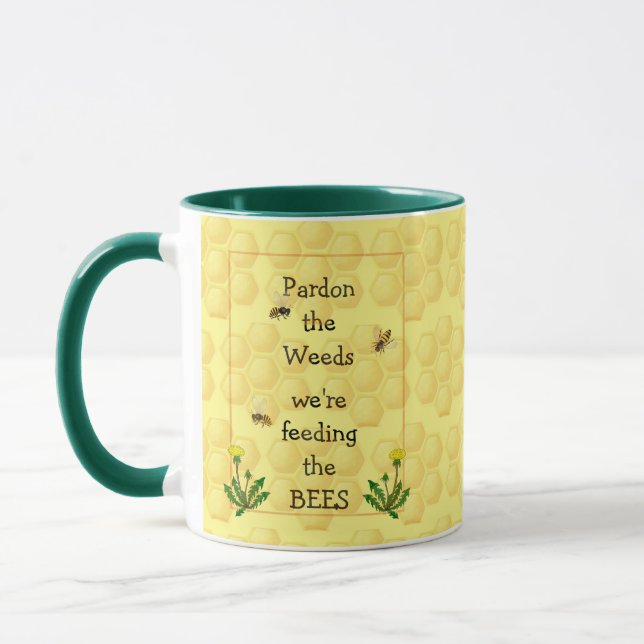 Pardon ogräs Matar Bes Roligt Garden Quote-kaffe Mugg (Vänster)