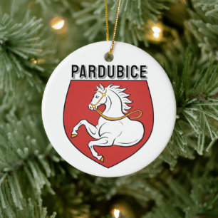 Pardubices vapen, Tjeckien Julgransprydnad Keramik