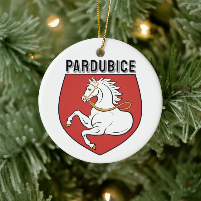 Pardubices vapen, Tjeckien Julgransprydnad Keramik (Träd)