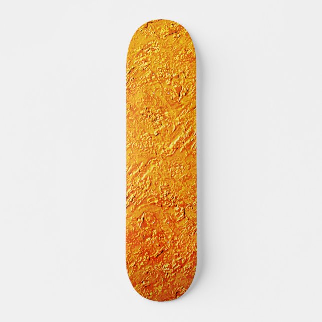 Parede beseituosa com textura amarela e laranja mini skateboard bräda 18,5 cm (Framsida)