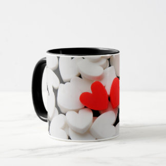 Pareja de corazones enamorados mugg