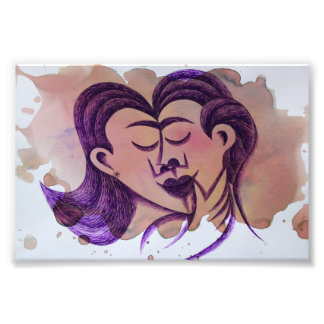 Pareja de enamorados fototryck