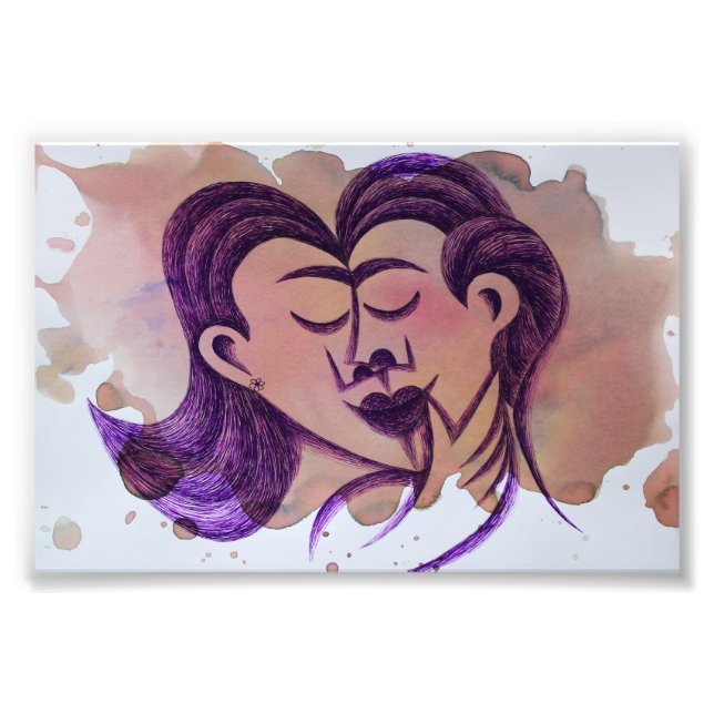 Pareja de enamorados fototryck (Framsidan)