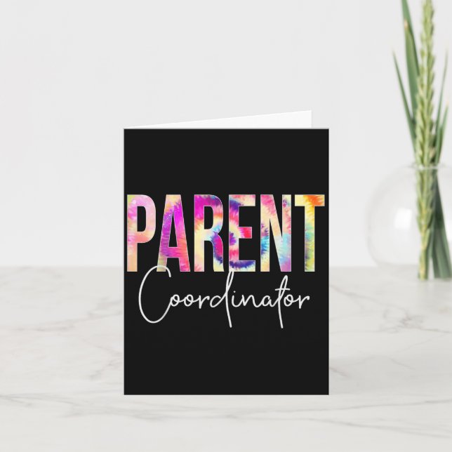 Parent Coordinator Tie Dye Back To School Apprecia Kort (Framsida)