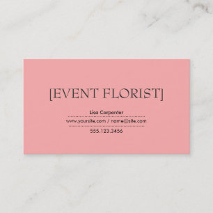 Parenteser Light Salmon Rosa Background Visitkort