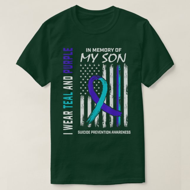 Parents In Memory Of Son Suicide Awareness Prevent T Shirt (Design framsida)