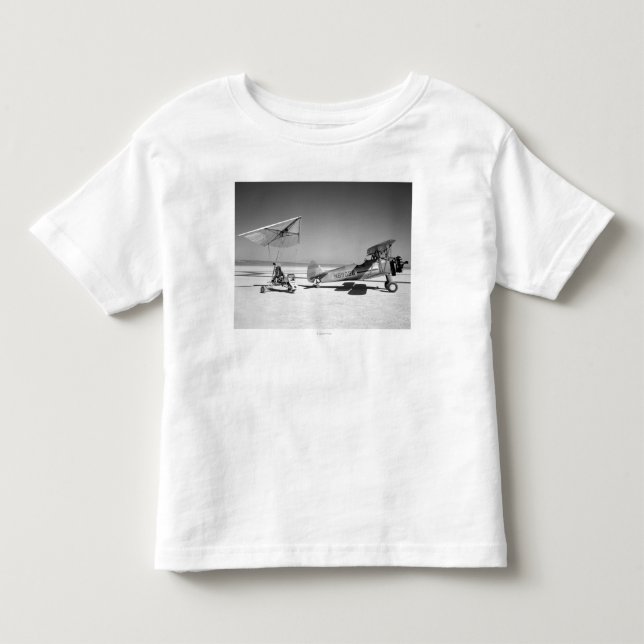 Paresev 1-A på Lakebed med släpflygplan Tee Shirt (Framsida)