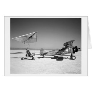Paresev 1-A på Lakebed med Tow Flygplan Hälsningskort