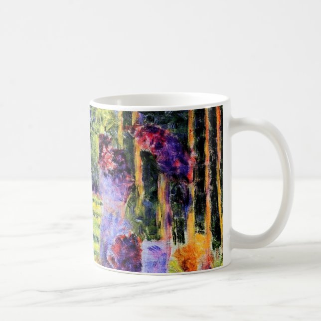 Paret av Georges Seurat, Vintage Pointillism Kaffemugg (Höger)