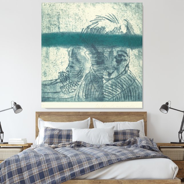 Paret (Das Paar) Canvastryck (Insitu (sovrum))
