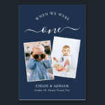 Paret Genom Åren Foto Bröllop Modernt Bordsnummer<br><div class="desc">Minns och ha kul med era bröllopsbord nummer - Dessa eleganta enkla bord nummer ger er möjlighet att inkludera ett fotografi av bruden och brudgummen i samma ålder som bord numret, bruden och brudgummens namn och datumet för deras bröllop. Bakgrundsfärgen är marinblå med vit text, men dessa kan ändras till...</div>