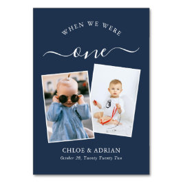 Paret Genom Åren Foto Bröllop Modernt Bordsnummer