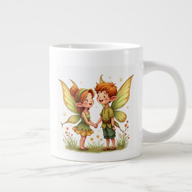 Paret kärlek fairy Mugg Jumbo Mugg (Höger)