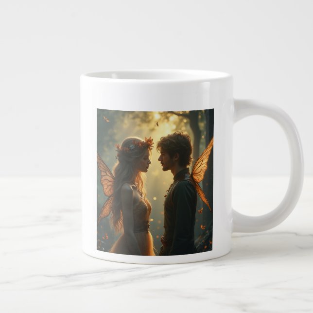 Paret kärlek fairy Mugg Jumbo Mugg (Höger)
