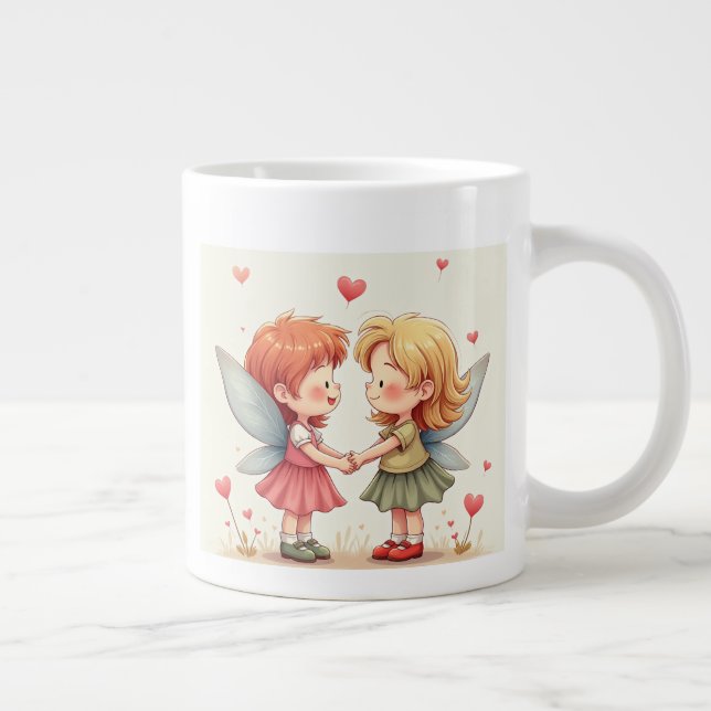 Paret kärlek fairy Mugg Jumbo Mugg (Höger)