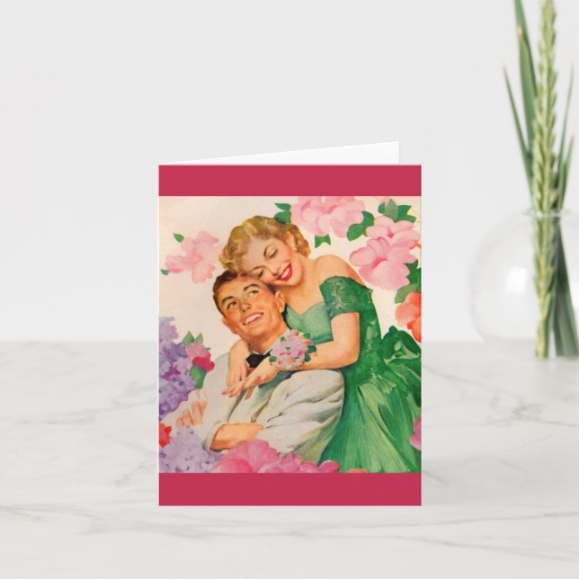 paret lycklig anteckningskort (Framsida)