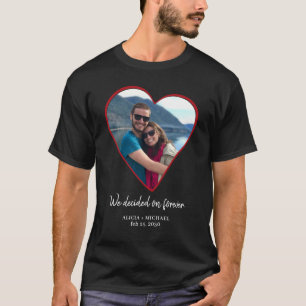 Parfoto hjärta personligt engagemang t shirt