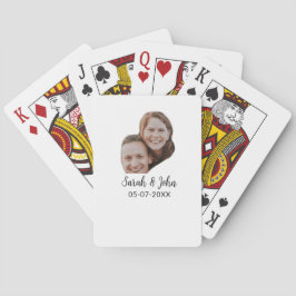 Parfoto lägg till namn datum enkel bröllop casinokort