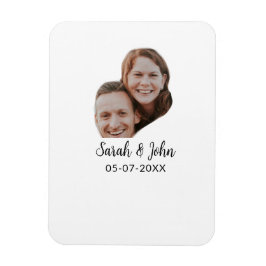 Parfoto lägg till namn datum enkel bröllop magnet